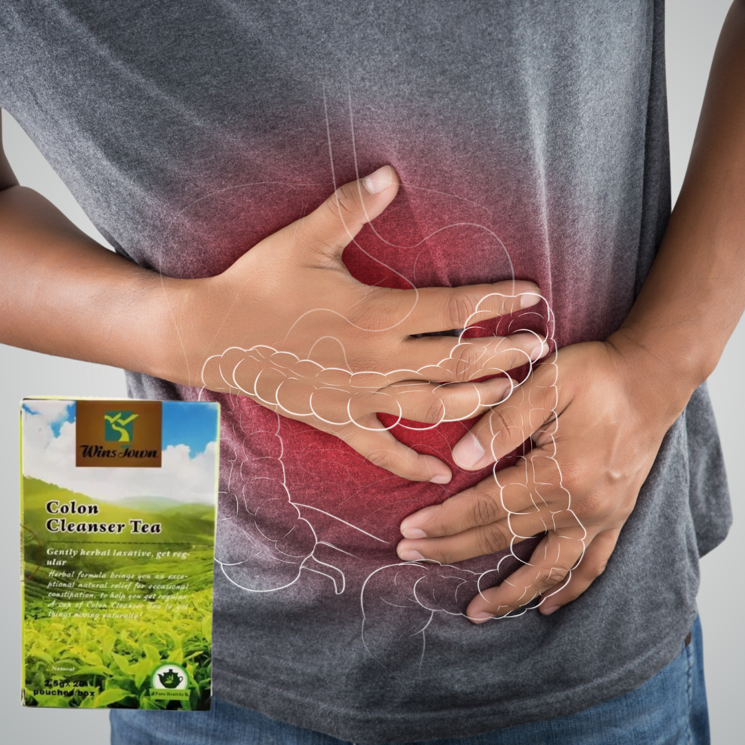 Thé aux Herbes Winstown Santé Détox Nettoyage du Côlon, Ventre Plat