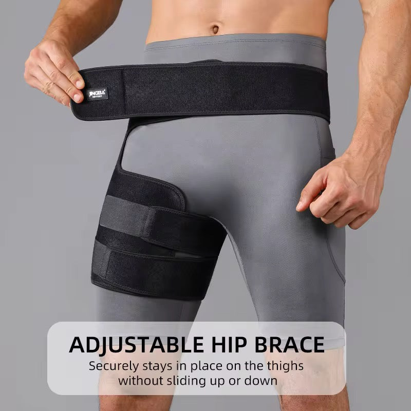 Attelle de Hanche et de l’Aine Ajustable à Compression – Soutien et Soulagement Articulaire