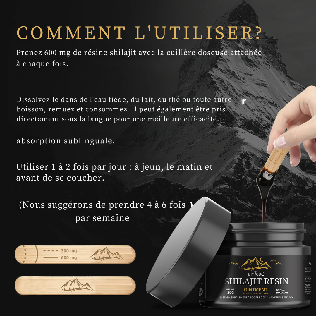 Supplément de Pâte de Crème Shilajit - Shilajit Pure de l'Himalaya