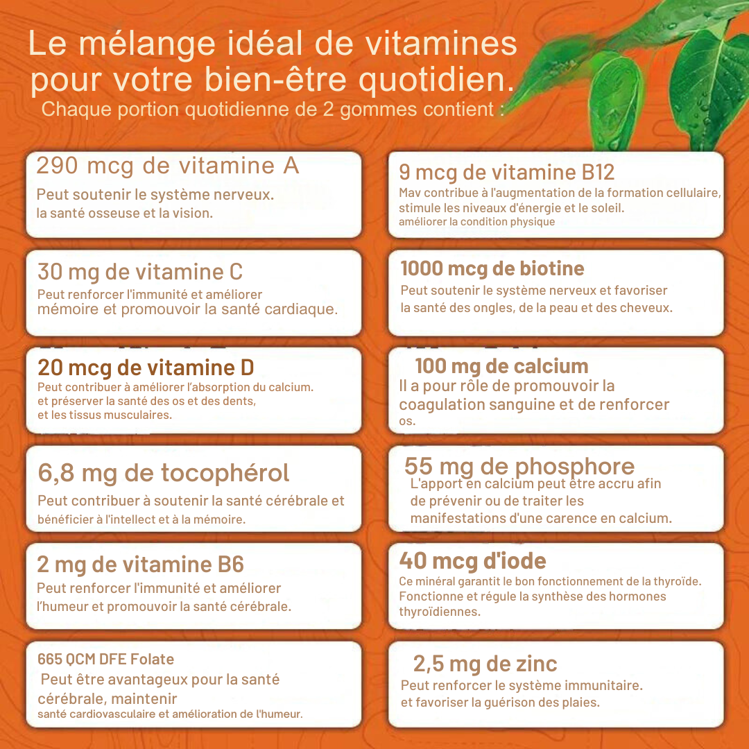 Complément alimentaire : Capsules de multivitamines naturelles diététiques végétaliennes pour stimuler l'immunité